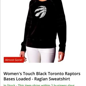NWOT Womens Official NBA Raptors sweatshirt